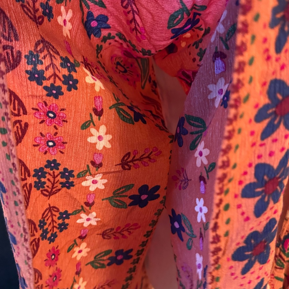 Easel Los Angeles Floral Boho Open-Front Duster Kimono – Size Small - Picture 5 of 11